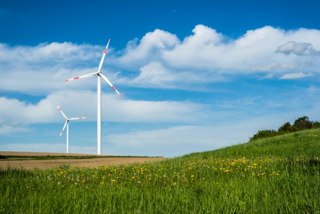 Landschaft Windkraftanlage